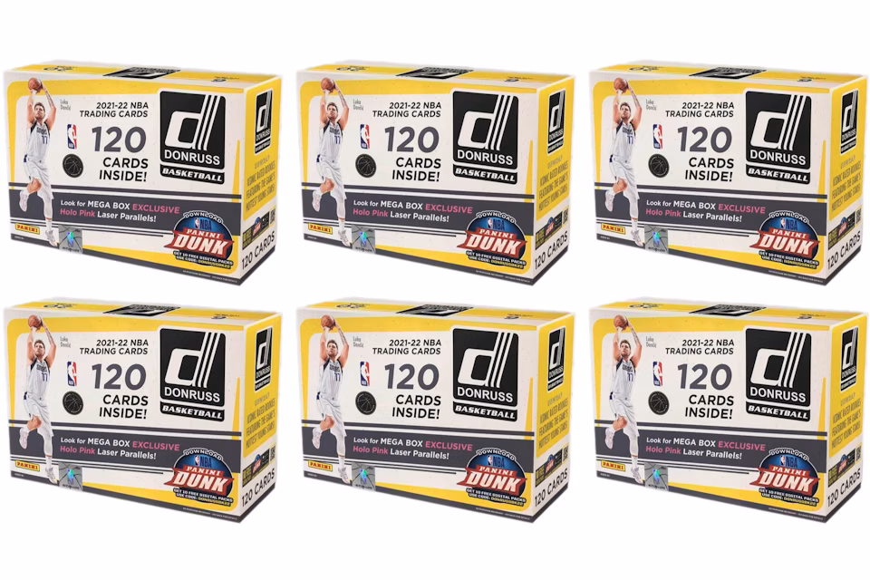 2021-22 Panini Donruss Basketball Mega Box (Holo Pink Laser Parallels) 6x Lot