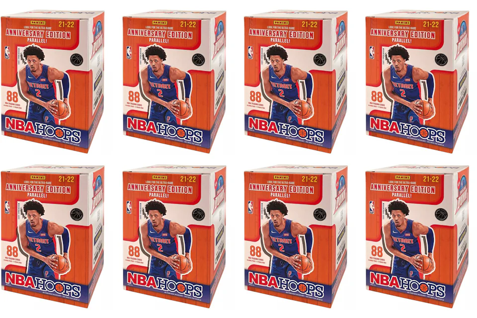 2021-22 Panini NBA Hoops Basketball Blaster Box (Anniversary Edition Parallel) 8x Lot