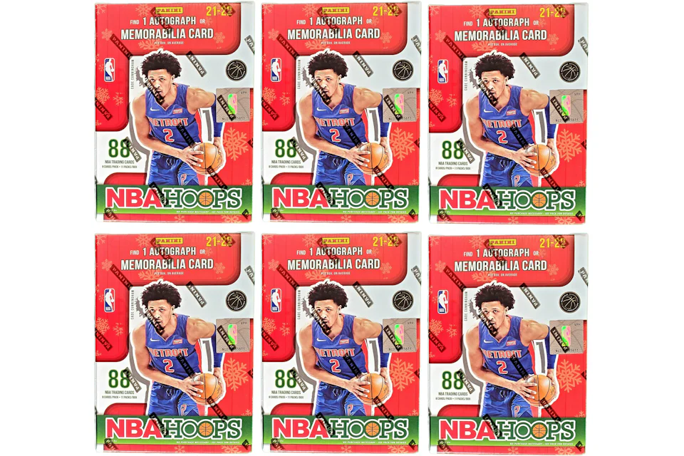 2021-22 Panini NBA Hoops Basketball Holiday Blaster Box 6x Lot
