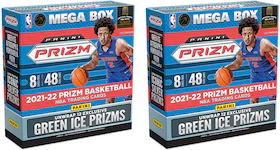 2021-22 Panini Prizm Basketball Fanatics Exclusive Mega Box (Green Ice Prizms) 2x Lot
