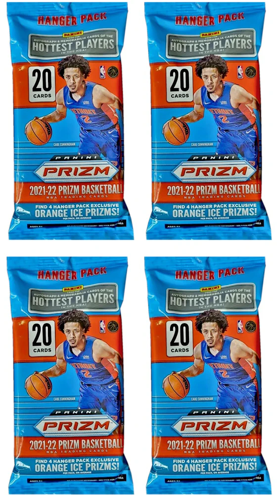 2021-22 Panini Prizm Basketball Hanger Pack (Orange Ice Prizms) 4x Lot -  2021-22 - US