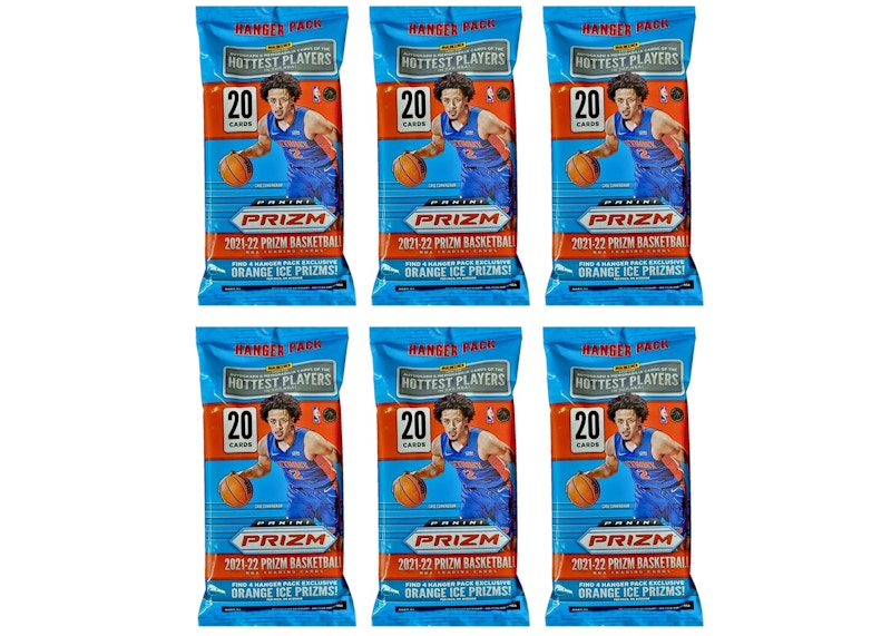 202122 Panini Prizm Basketball Hanger Pack (Orange Ice Prizms) 6x Lot