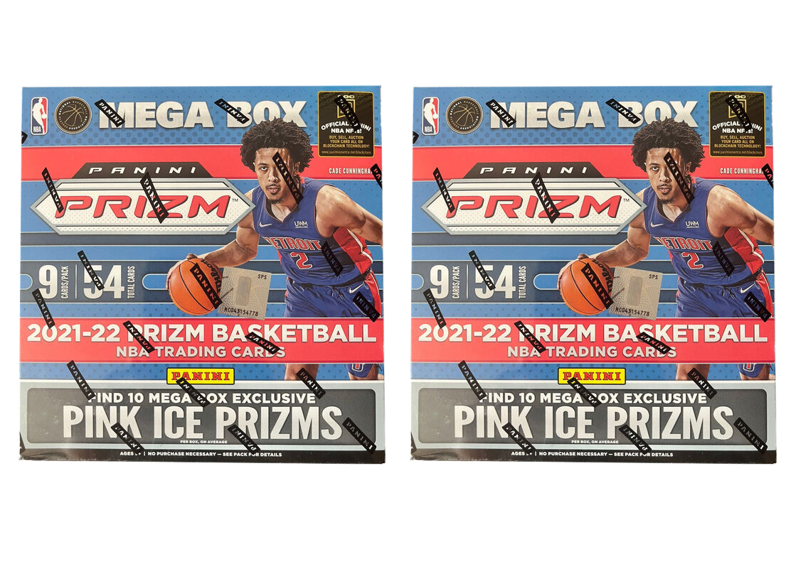 2020-21 Panini Prizm Basketball Mega Box (Red Ice Prizms) 4x Lot (Red or Blue Box)