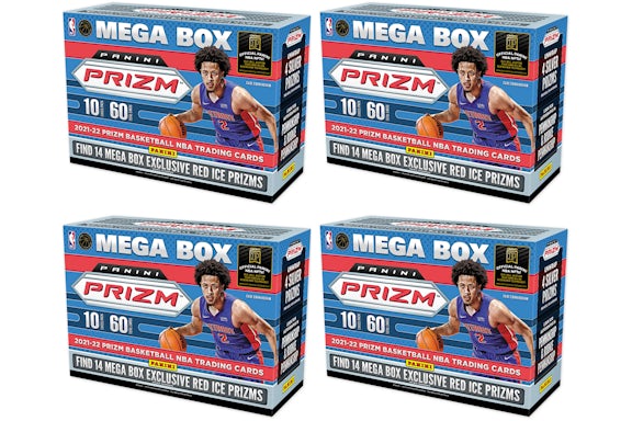 2021-22 Panini Prizm Basketball Mega Box (Red Ice Prizms) 4x Lot
