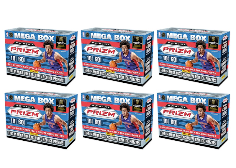 2021-22 Panini Prizm Basketball Mega Box (Red Ice Prizms) 6x Lot - 2021 ...