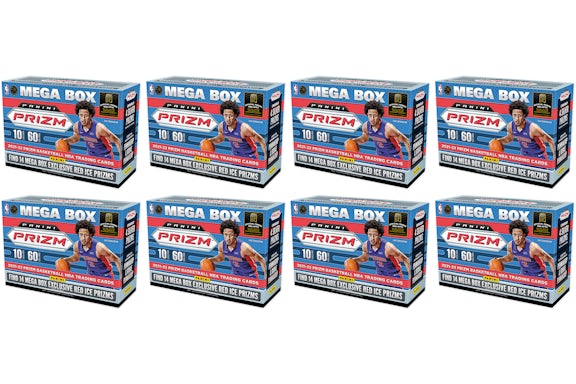 2021-22 Panini Prizm Basketball Mega Box (Red Ice Prizms) 8x Lot