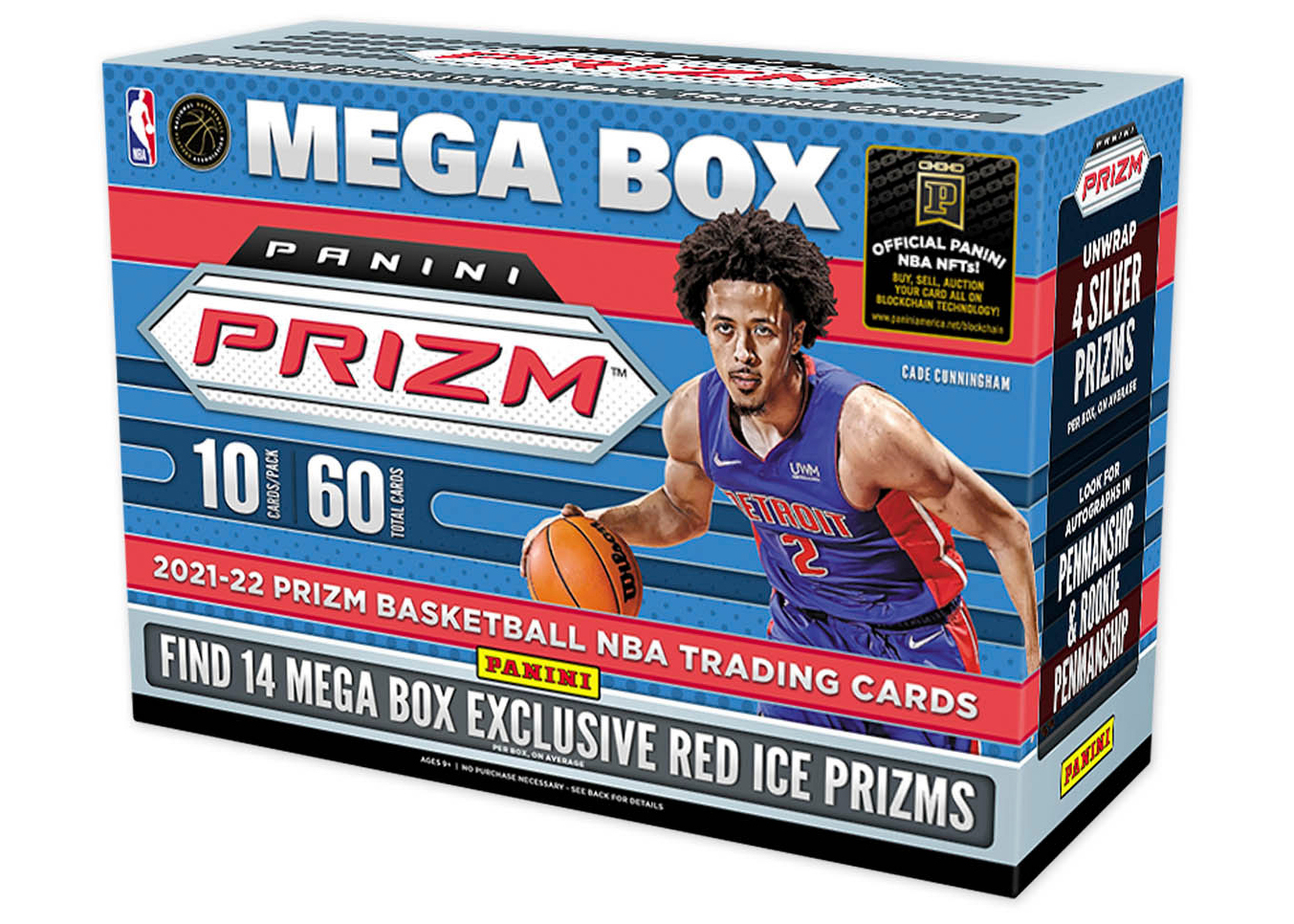 2021-22 Panini Prizm Basketball Mega Box (Red Ice Prizms) - 2021 