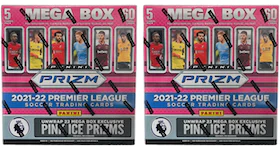 2021-22 Panini Prizm Premier League Soccer Mega Box (Pink Ice Prizms) 2x Lot