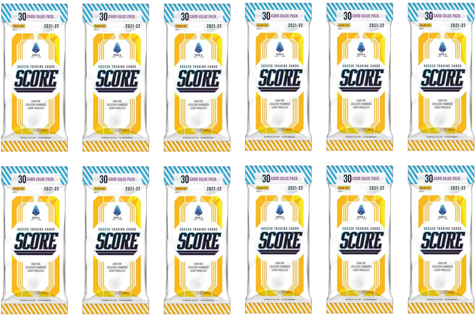 2021-22 Panini Score Serie A Soccer Fat Pack (Italy Exclusive) 12x lot