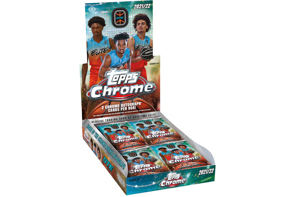 Caja de tarjetas de básketbol 2021-22 Topps Chrome Overtime Elite