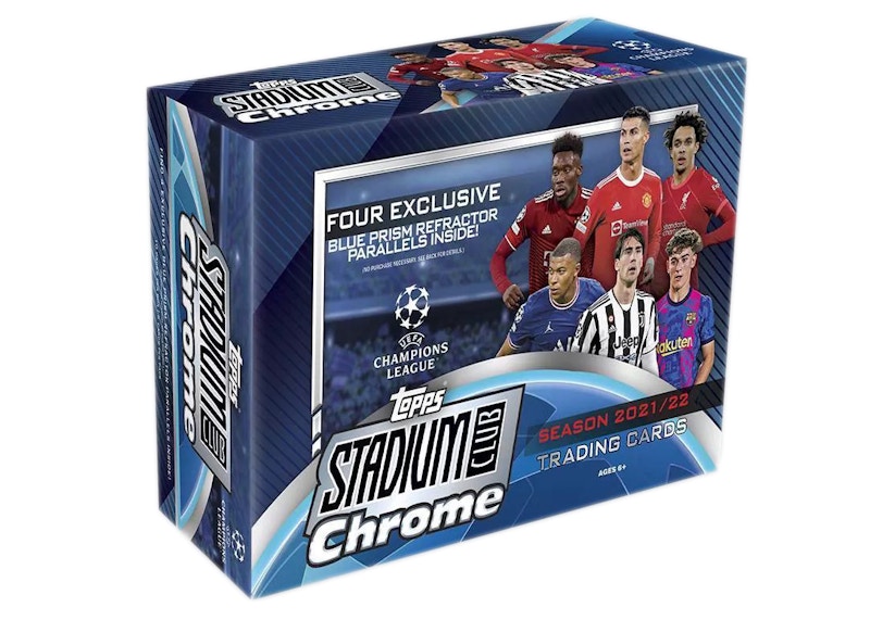 2021-22 Topps Chrome Stadium Club UEFA Champions League Soccer Mega Box