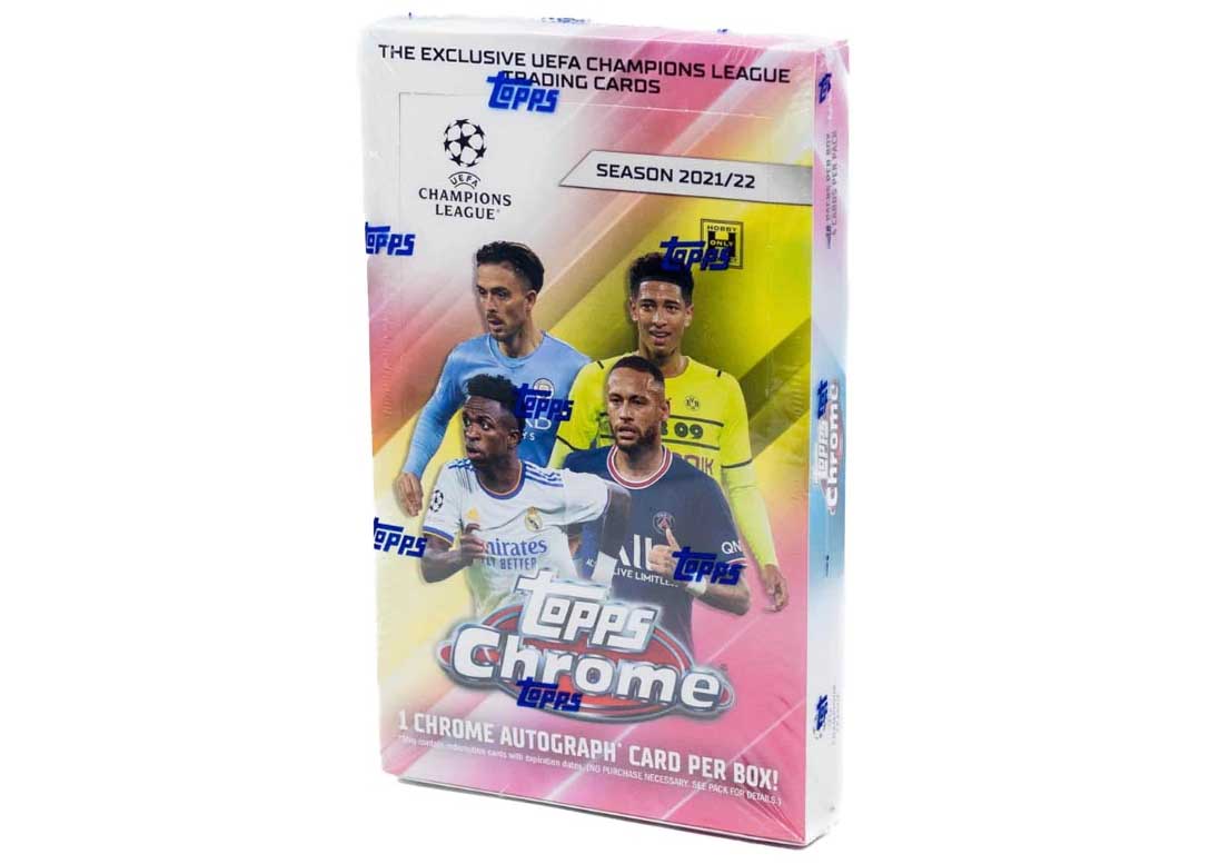 2021-22 Topps Chrome UEFA Champions League Soccer Hobby Box - 2021