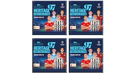 2021-22 Topps Merlin 97 Heritage UEFA Champions League Soccer Hobby Box 4x Lot