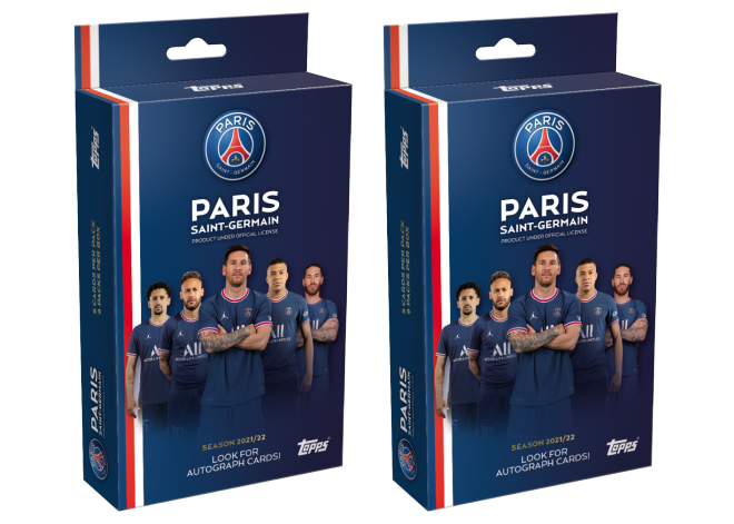 2021-22 Topps Paris Saint-Germain Team Set Soccer Box 2x Lot