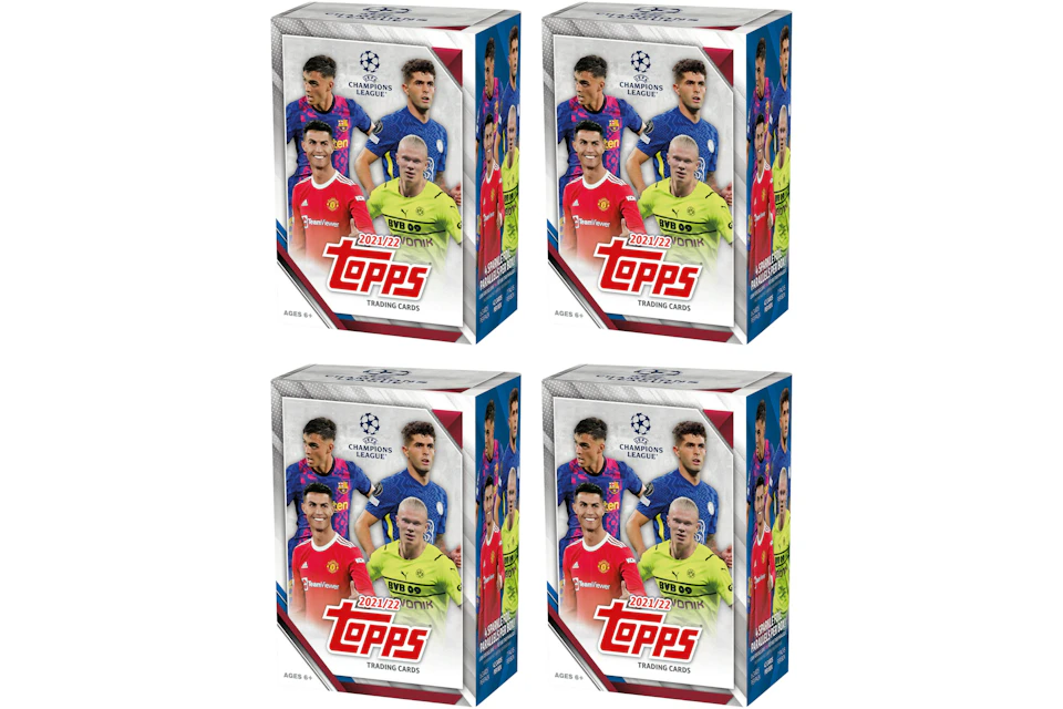 2021-22 Topps UEFA Champions League Collection Soccer Blaster Box 4x Lot