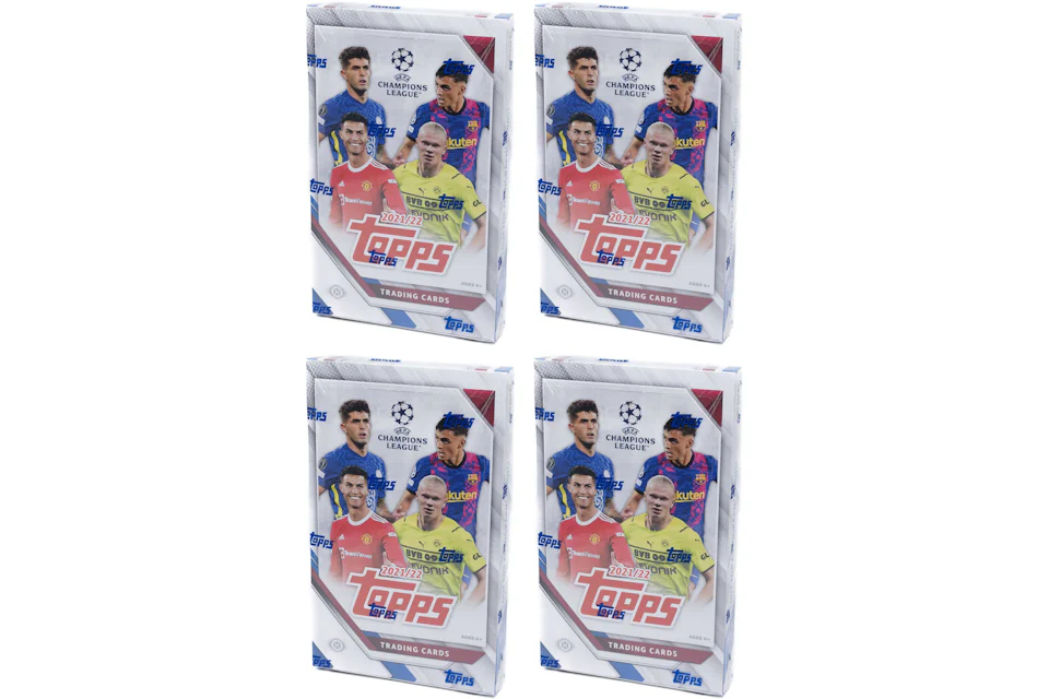 2021-22 Topps UEFA Champions League Collection Soccer Hobby Box 4x Lot