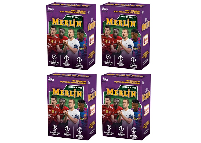 2021-22 on sale Topps Merlin UEFA Champions League Soccer Blaster Box Lot Of 2