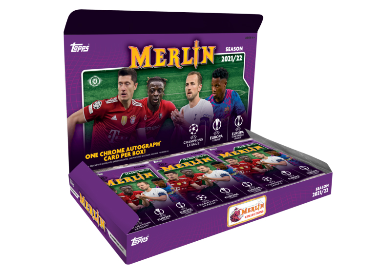 2021-22 Topps UEFA Champions League Merlin Chrome Soccer Hobby Box 