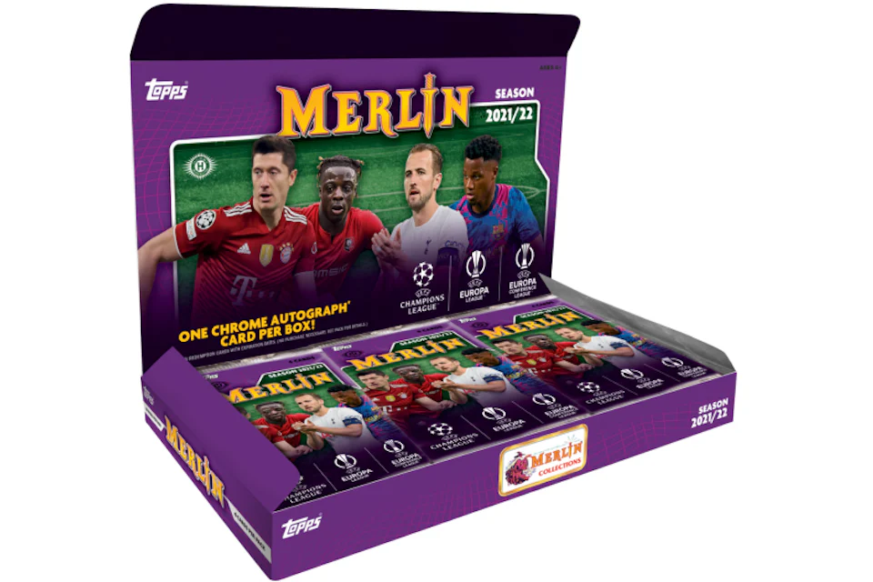 2021-22 Topps UEFA Champions League Merlin Chrome Soccer Hobby Box ...