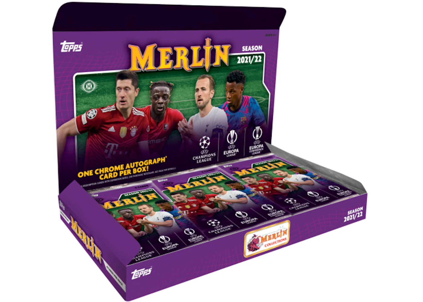 2021-22 Topps UEFA Champions League Merlin Chrome Soccer Hobby Box