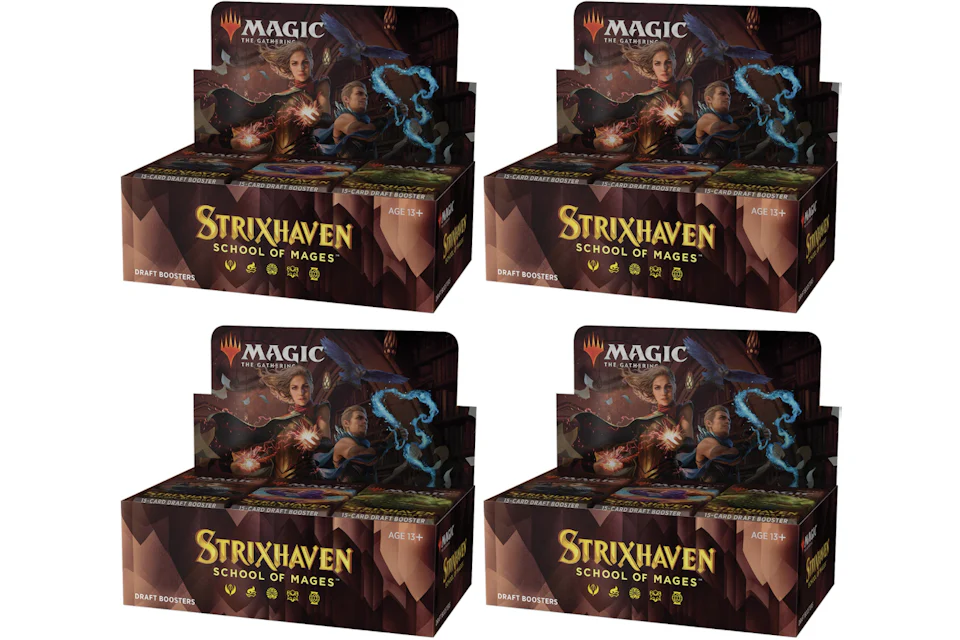 Magic: The Gathering TCG Strixhaven School of Mages Draft Booster Box (36 packs) 4x Lot