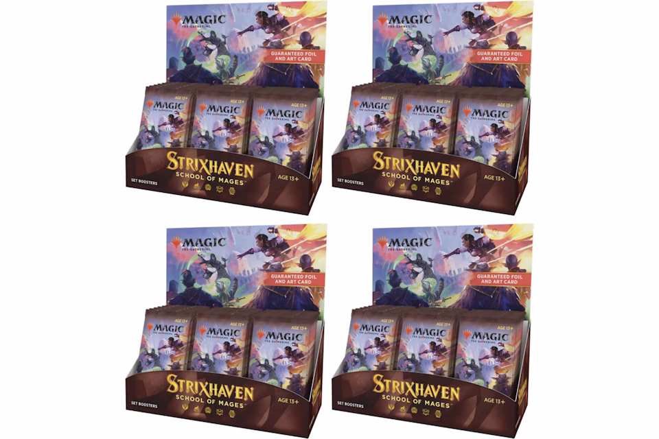 Magic: The Gathering TCG Strixhaven School of Mages Set Booster Box 4x Lot