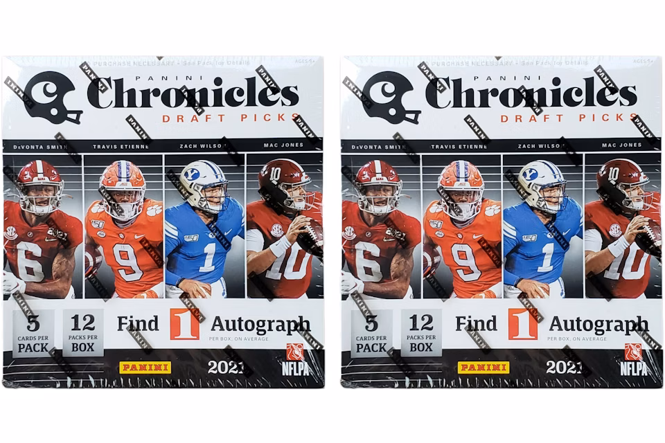 2021 Panini Chronicles Draft Picks College Football Mega Box (Green Parallels) 2x Lot
