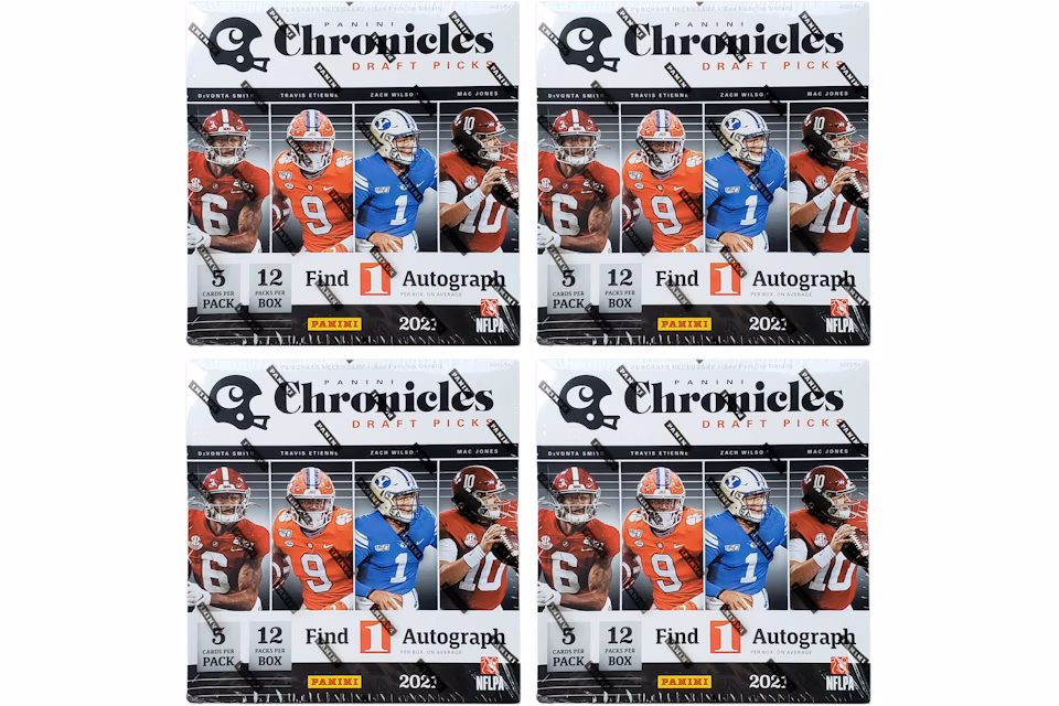 2021 Panini Chronicles Draft Picks College Football Mega Box (Green Parallels) 4x Lot