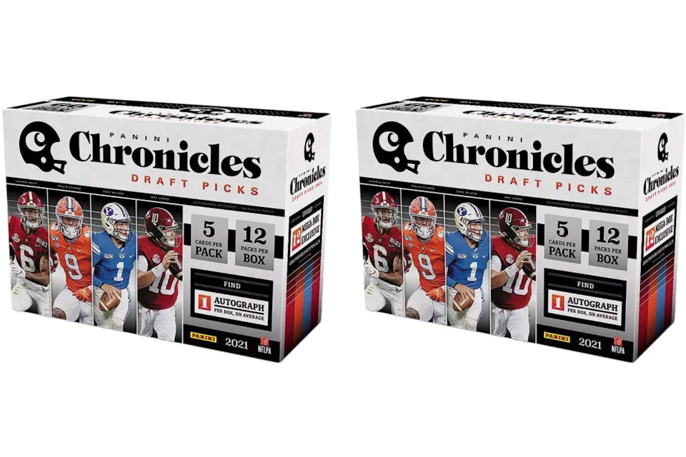 2021 Panini Chronicles Draft Picks College Football Mega Box (Orange Parallels) 2x Lot