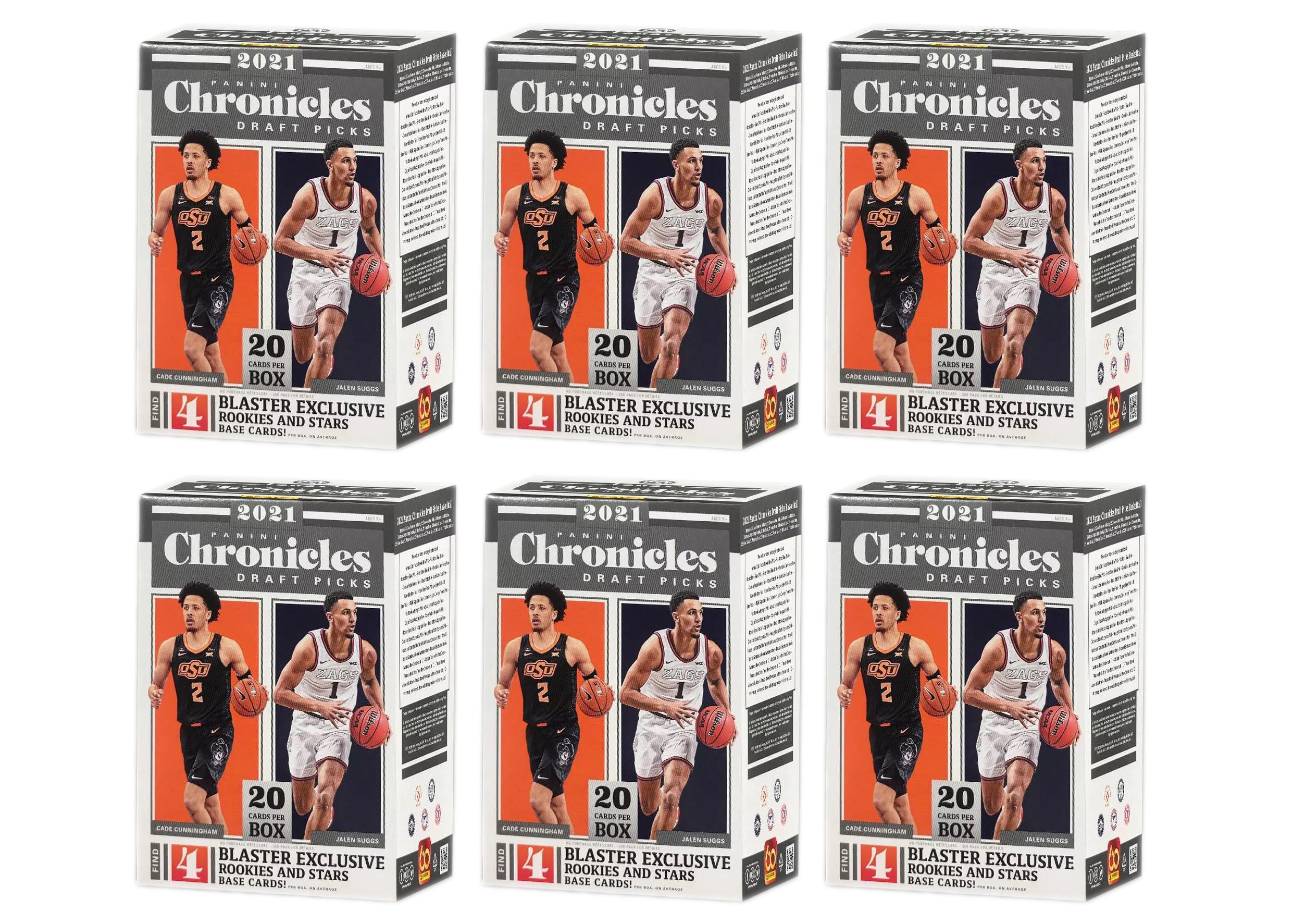 2021 Panini Chronicles Draft Picks Collegiate Basketball Fat Pack 12x Lot