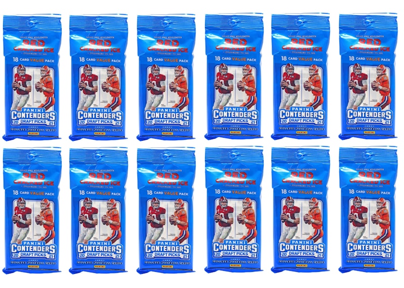 2021 Panini Contenders Draft Picks Collegiate Football Fat Pack 12x Lot Trading Card