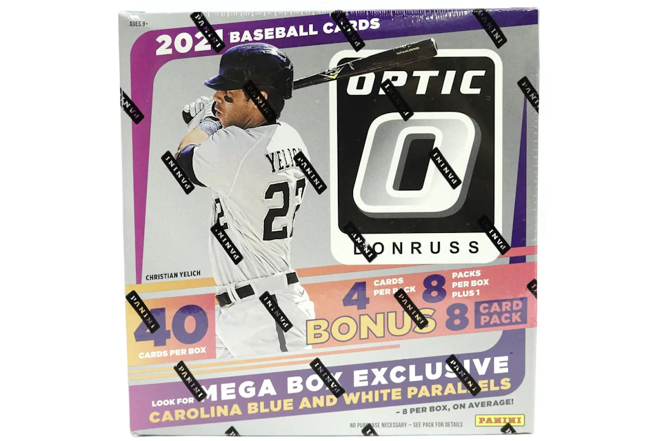 2021 Panini Donruss Optic Baseball Mega Box (Carolina Blue and White Parallels)
