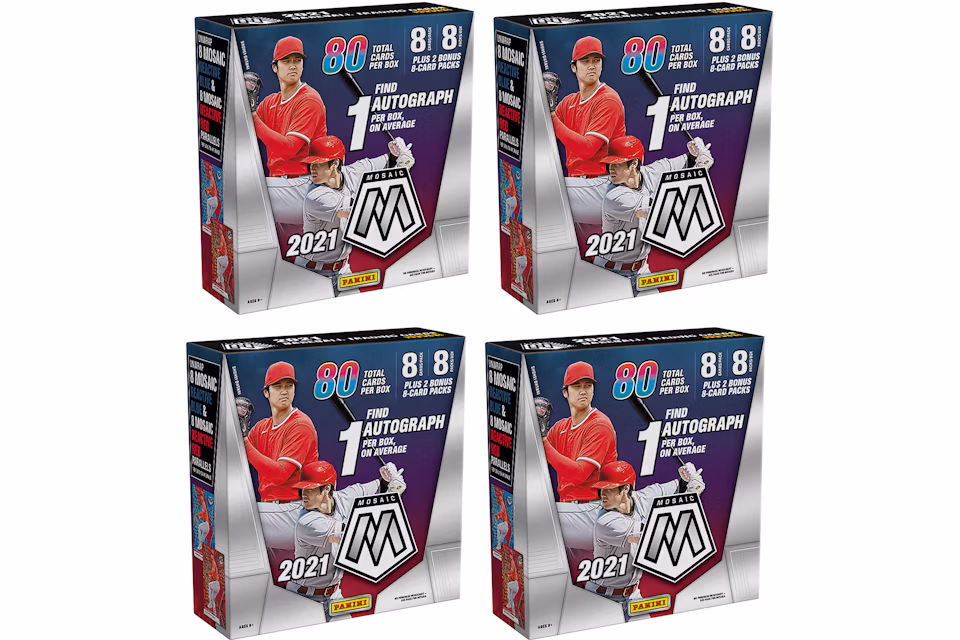 2021 Panini Mosaic Baseball Mega Box (80 ct.) 4x Lot