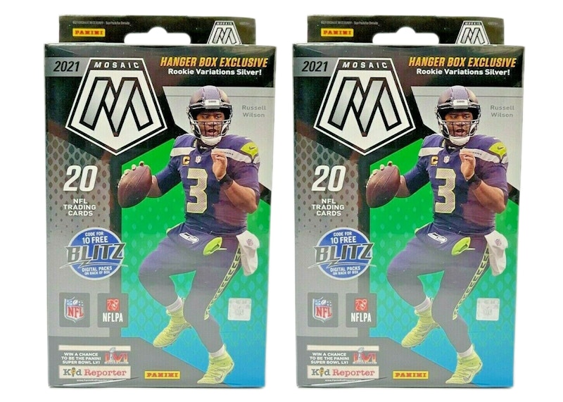 21 Panini Mosaic Football Hanger Box Hanger Box Exclusive Rookie Variations Silver 2x Lot 21 Gb