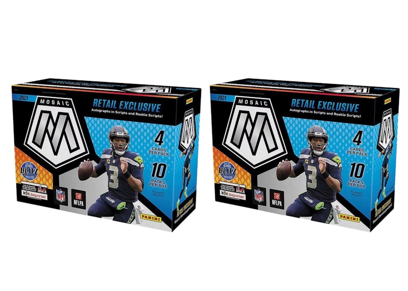 2021 Panini Mosaic Football Mega Box (Target) (Reactive Yellow