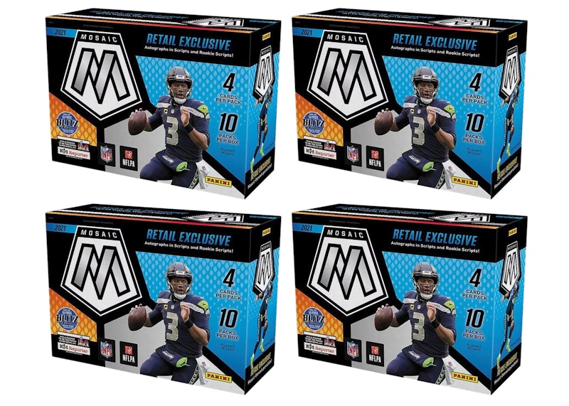 2021 Panini Mosaic Football Mega Box (Target) (Reactive Yellow