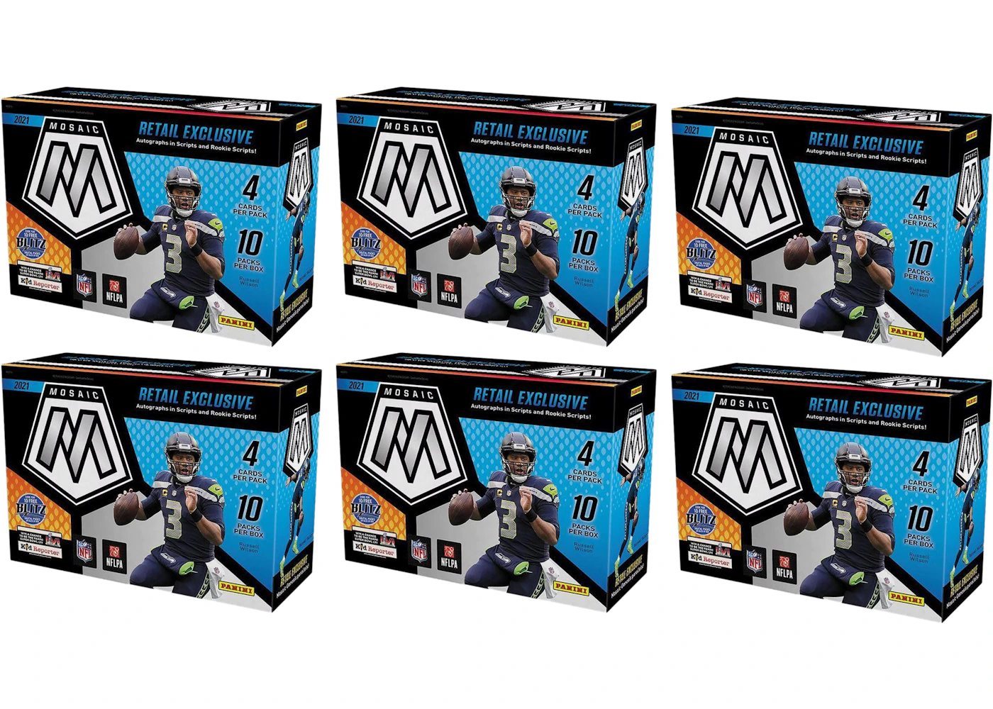 2025 Panini Mosaic Football Mega Box (Target) (Reactive Yellow