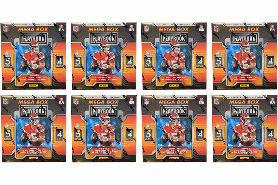 2021 Panini Playbook Football Mega Box (Orange Parallels) 8x Lot