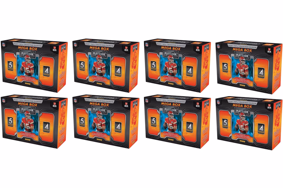 2021 Panini Playbook Football Mega Box (Purple Parallels) 8x Lot