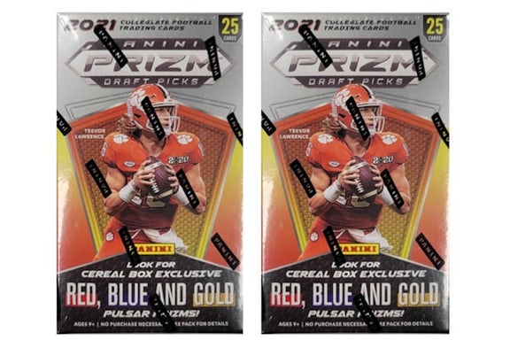 2021 Panini Prizm Draft Picks College Football Cereal Box 2x Lot