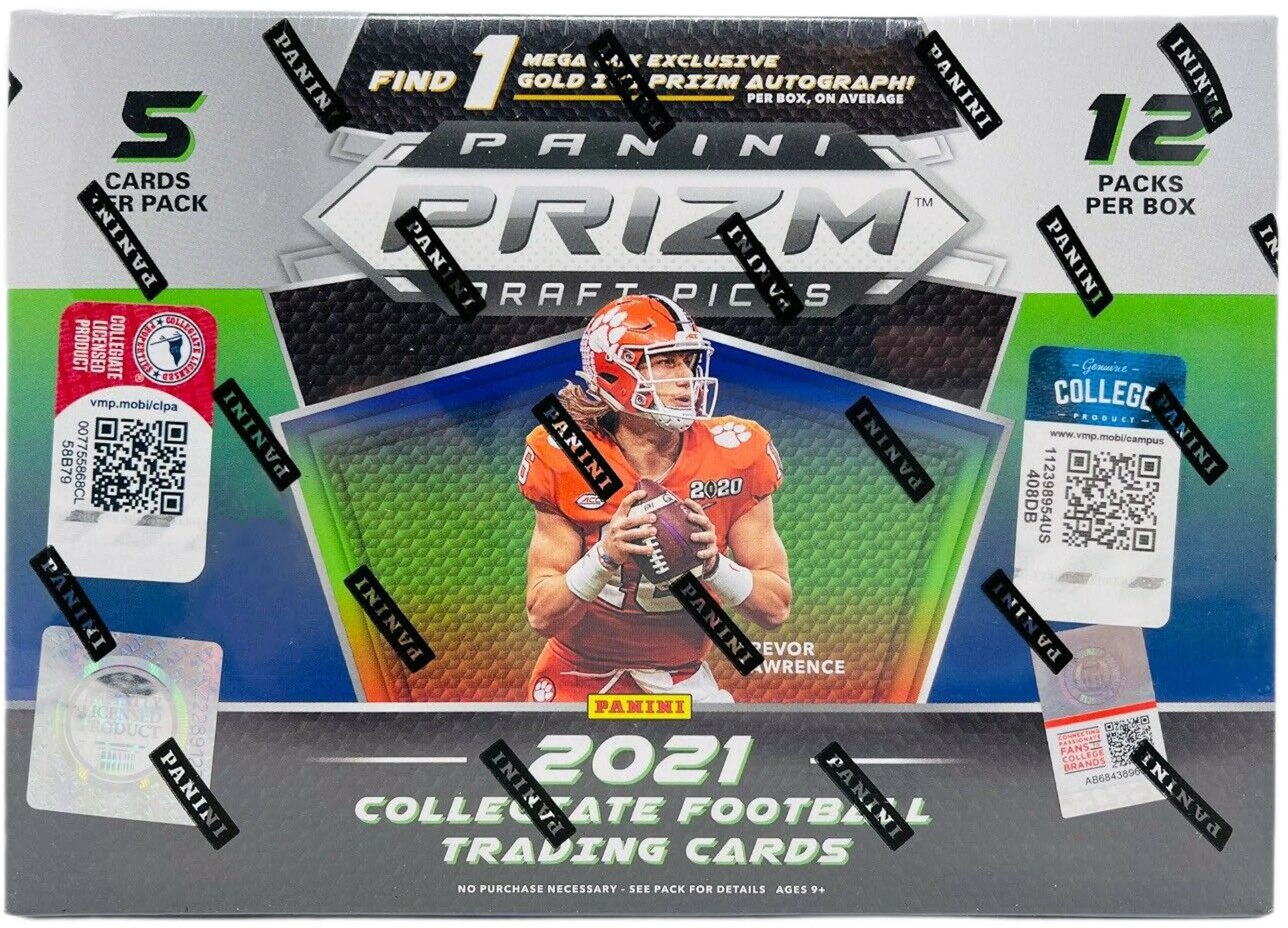 2021 Panini Prizm Draft Picks College Football Mega Box (Orange