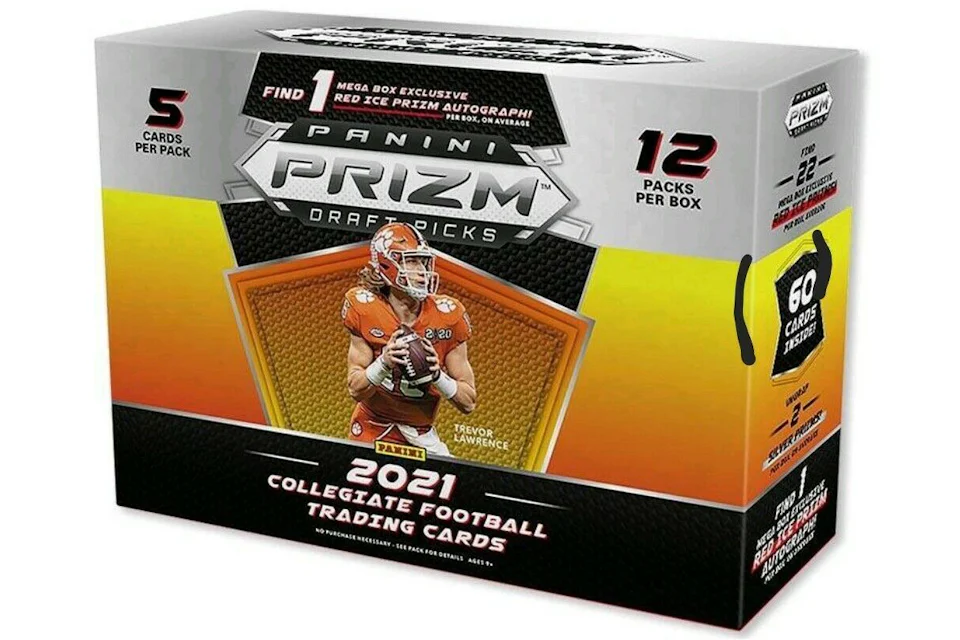 2021 Panini Prizm Draft Picks College Football Mega Box (Red Ice Prizm)