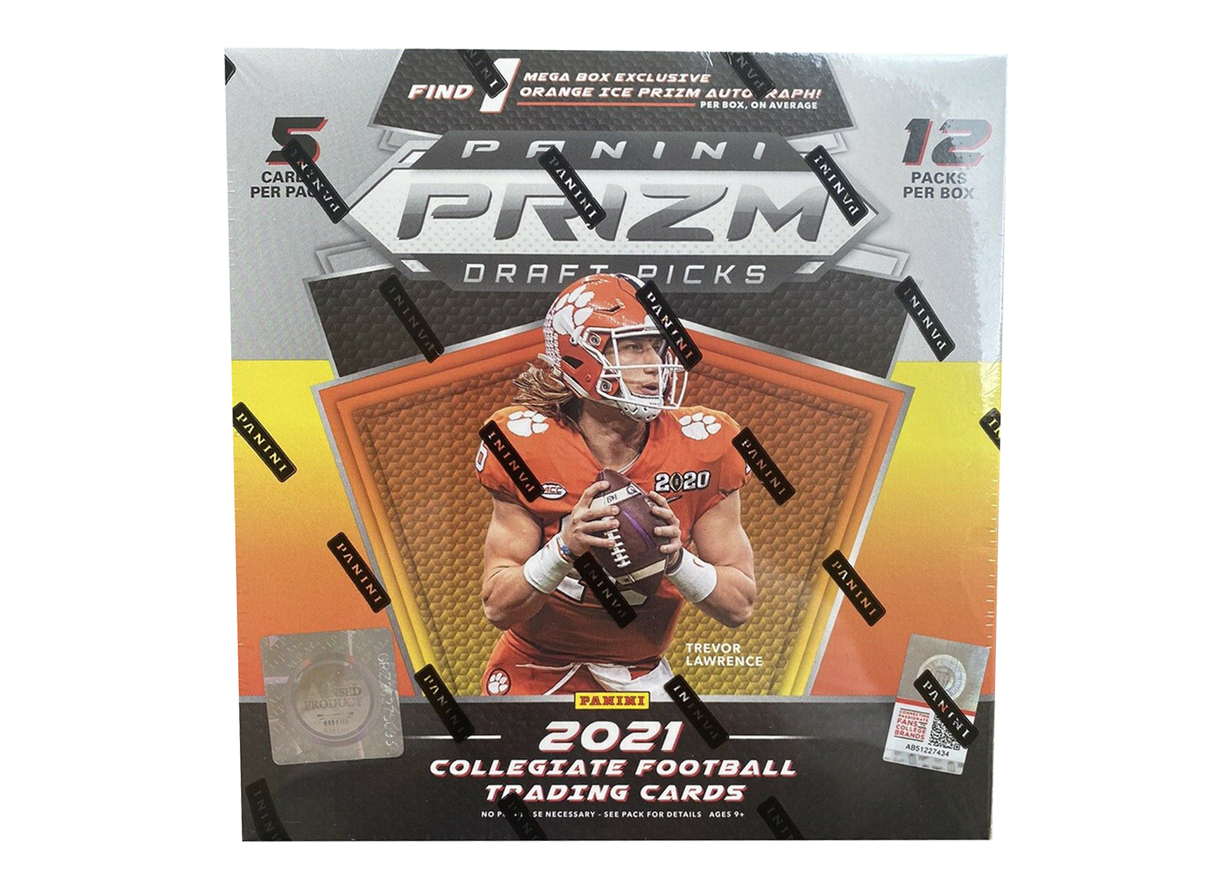 2021 Panini Prizm Draft Picks College Football Mega Box (Orange 
