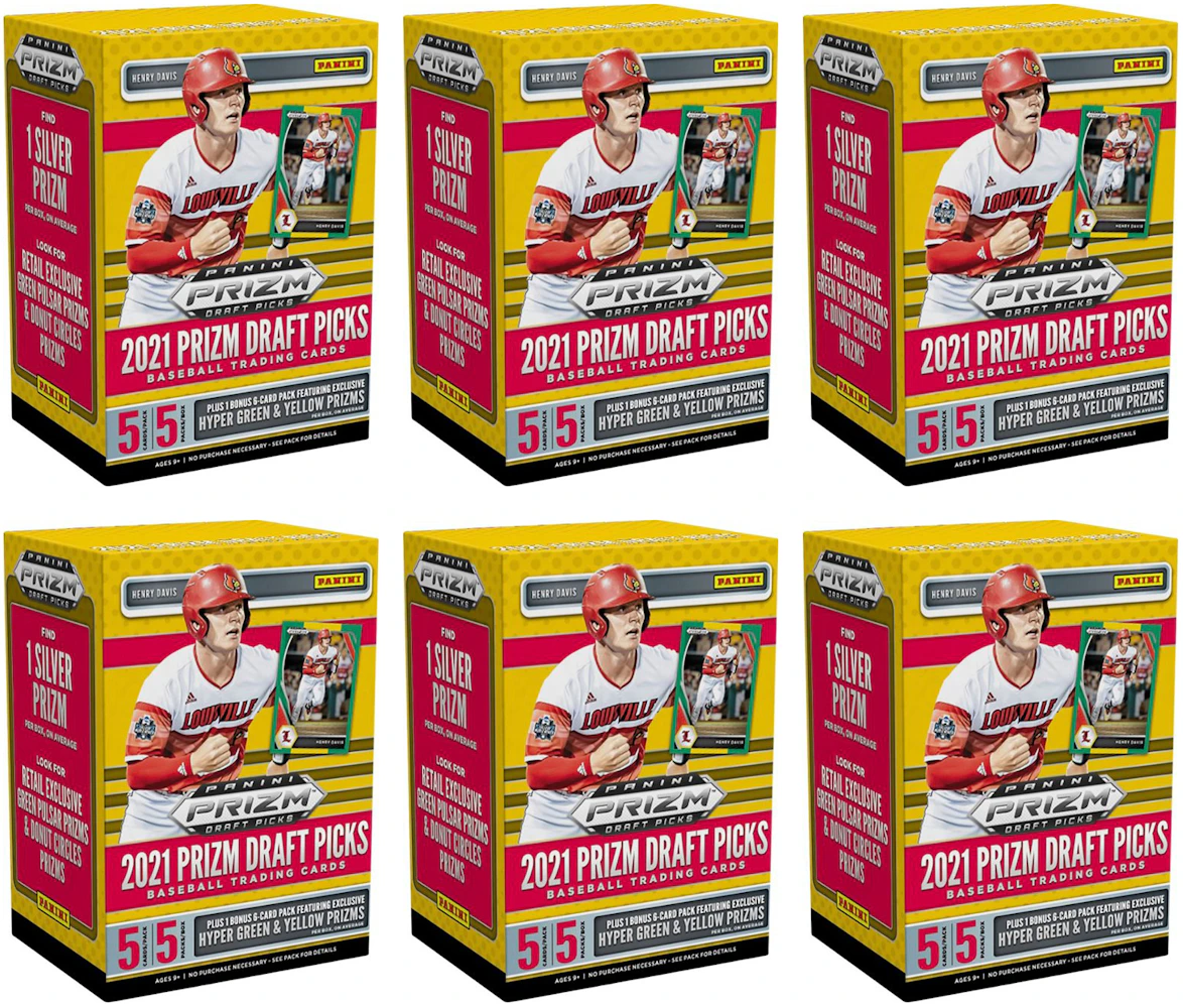 2021 Panini Prizm Draft Picks Baseball Blaster Box Trading Cards