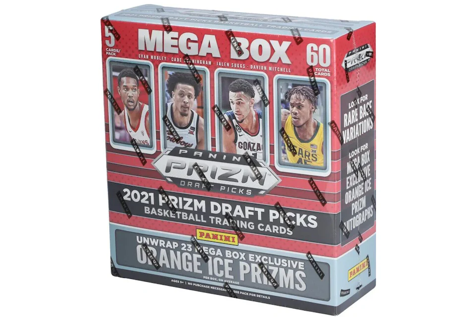 2021 Panini Prizm Draft Picks Collegiate Basketball Mega Box (Orange Ice Prizms)