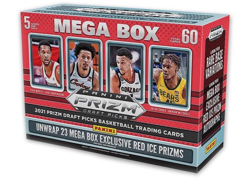 2021 Panini Prizm Draft Picks Collegiate Basketball Mega Box (Red Ice ...