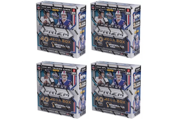 2021 Panini Prizm Football Mega Box (Green Pulsars) 4x Lot