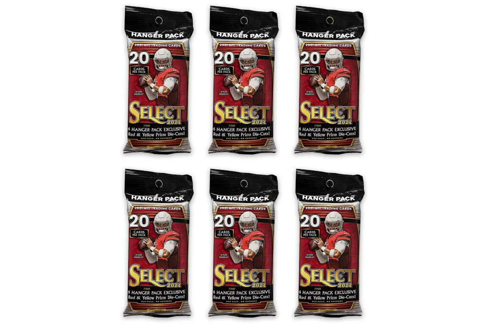 2021 Panini Select Football Hanger Pack (Red & Yellow Die-Cuts) 6x Lot