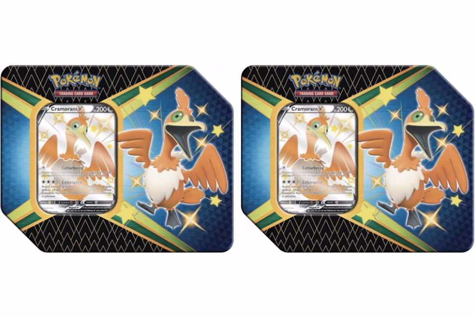 Pokémon GCC Spada e Scudo Destino Splendente Cramorant-V Tin (ITA) 2x Lot