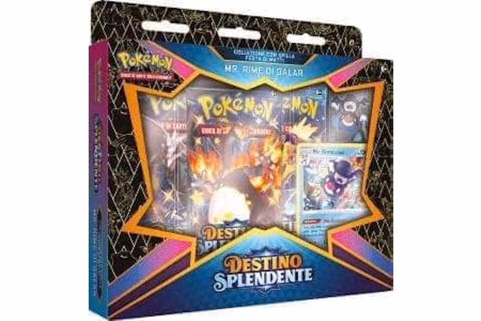 Pokémon GCC Spada e Scudo Destino Splendente Festa Matta Pin Collection Mr. Rime Di Galar (ITA)
